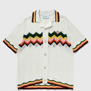 LIKE NEW: Casablanca Multicolor Chevron Knit Men's Shirt